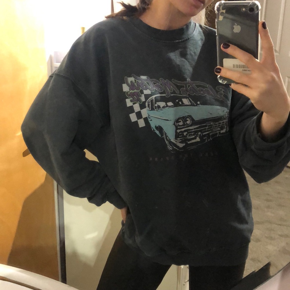 Distressed looking over sized hoodie